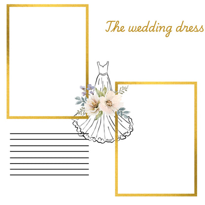 Wedding memory album in gold 12x12 size