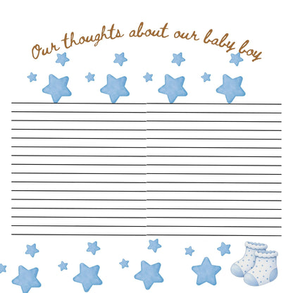 Baby Boy 1st year memory album pages 12x12 size
