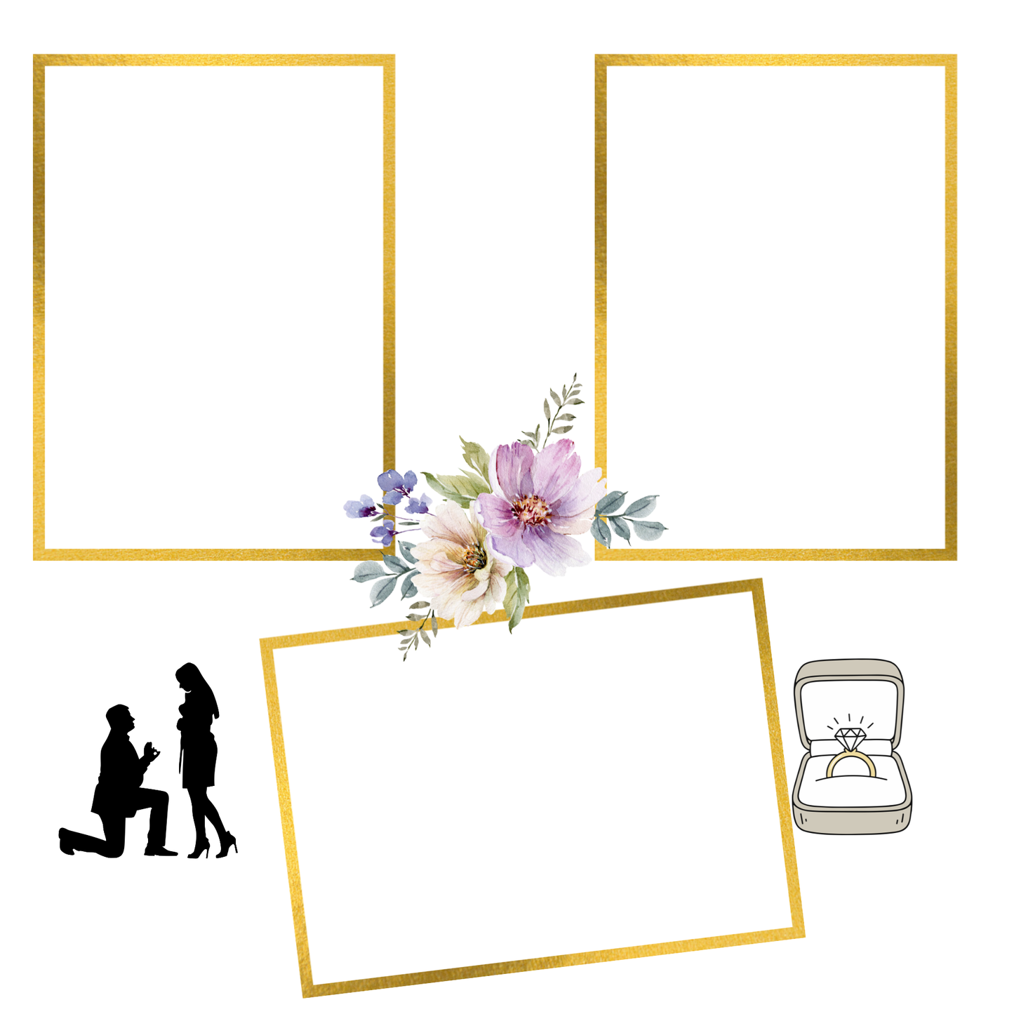 Wedding memory album in gold 12x12 size