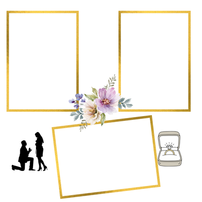 Wedding memory album in gold 12x12 size