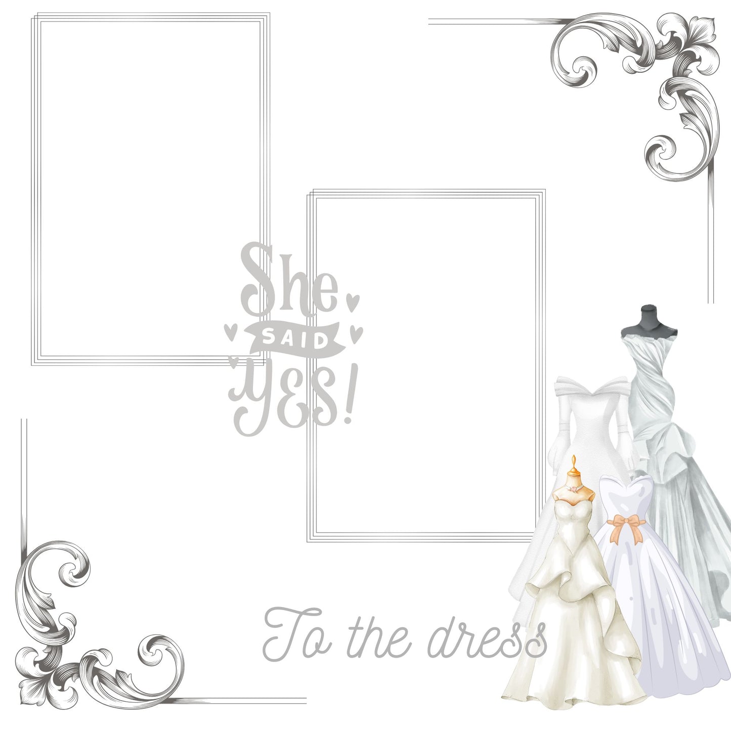 silver/grey wedding album 12x12