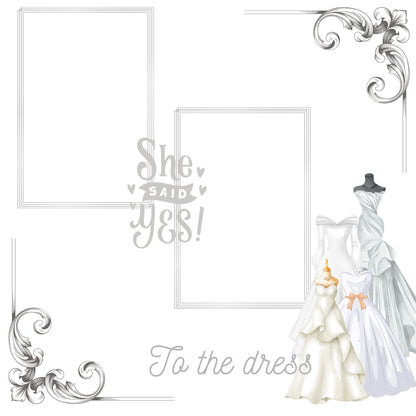 silver/grey wedding album 12x12