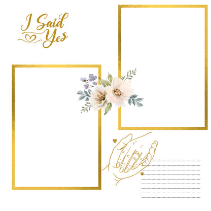 Wedding memory album in gold 12x12 size