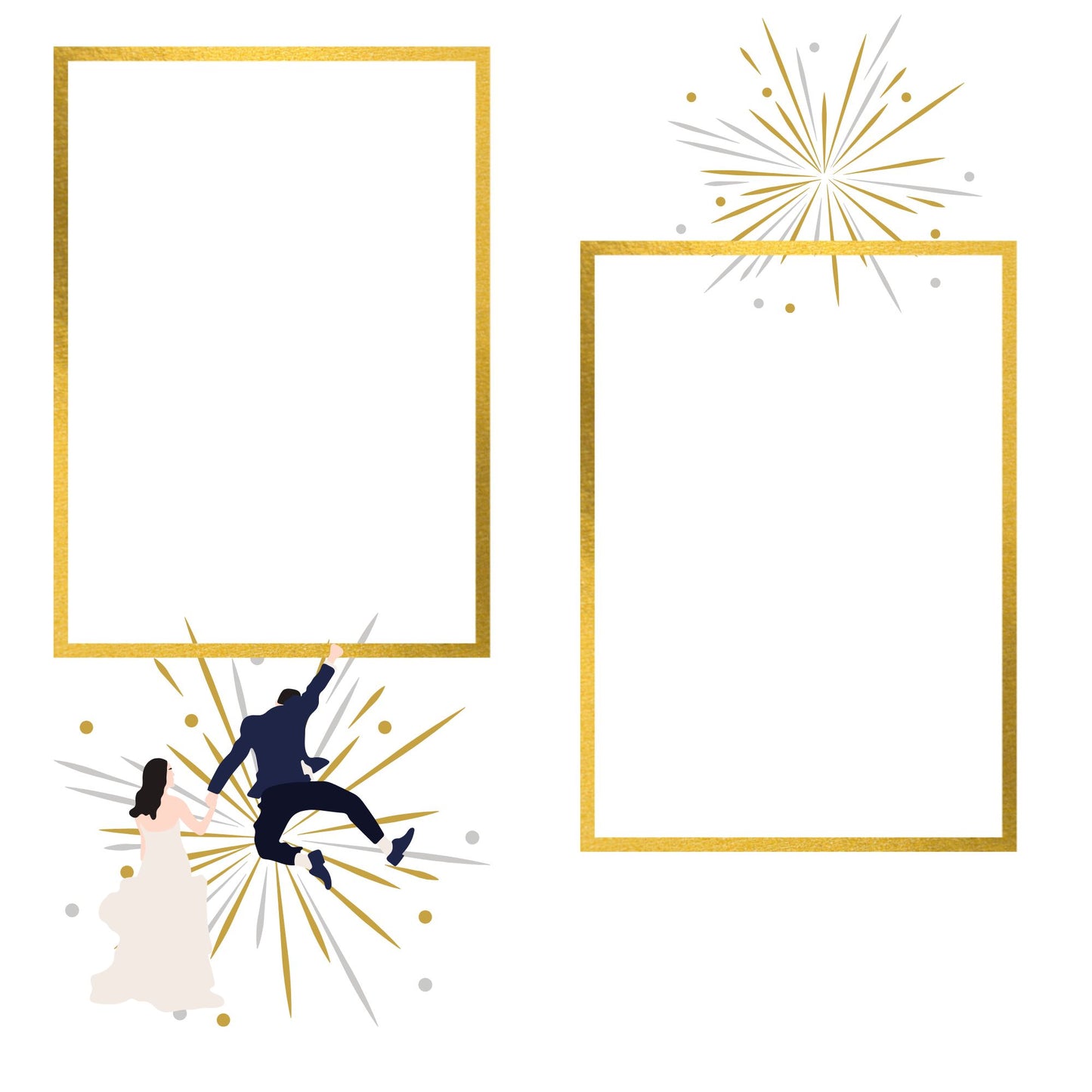 Wedding memory album in gold 12x12 size